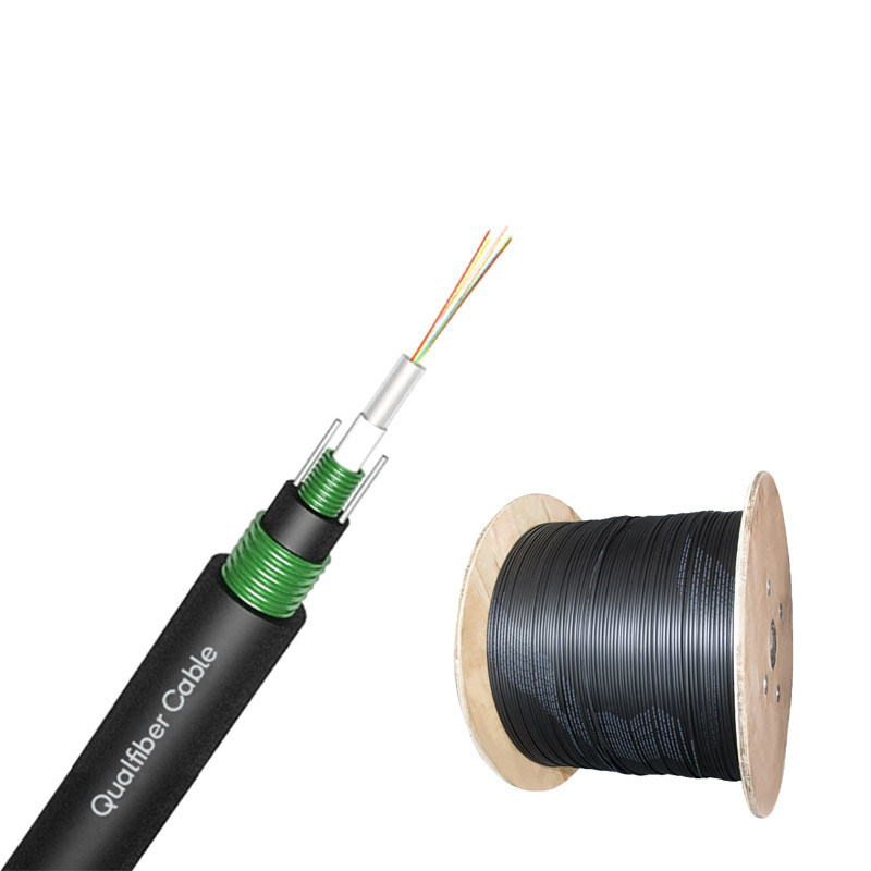 Cavo a fibre ottiche all'aperto GYXTW53 della doppia Unimetropolitana corazzata d'acciaio del Cavo a fibre ottiche all'aperto GYXTW53 della doppia Unimetropolitana corazzata d'acciaio del